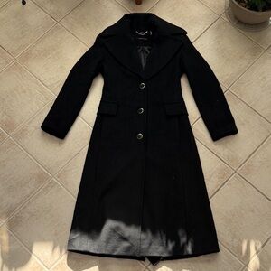 Calvin Klein Black Trench Coat DRESSY COAT petite small p4